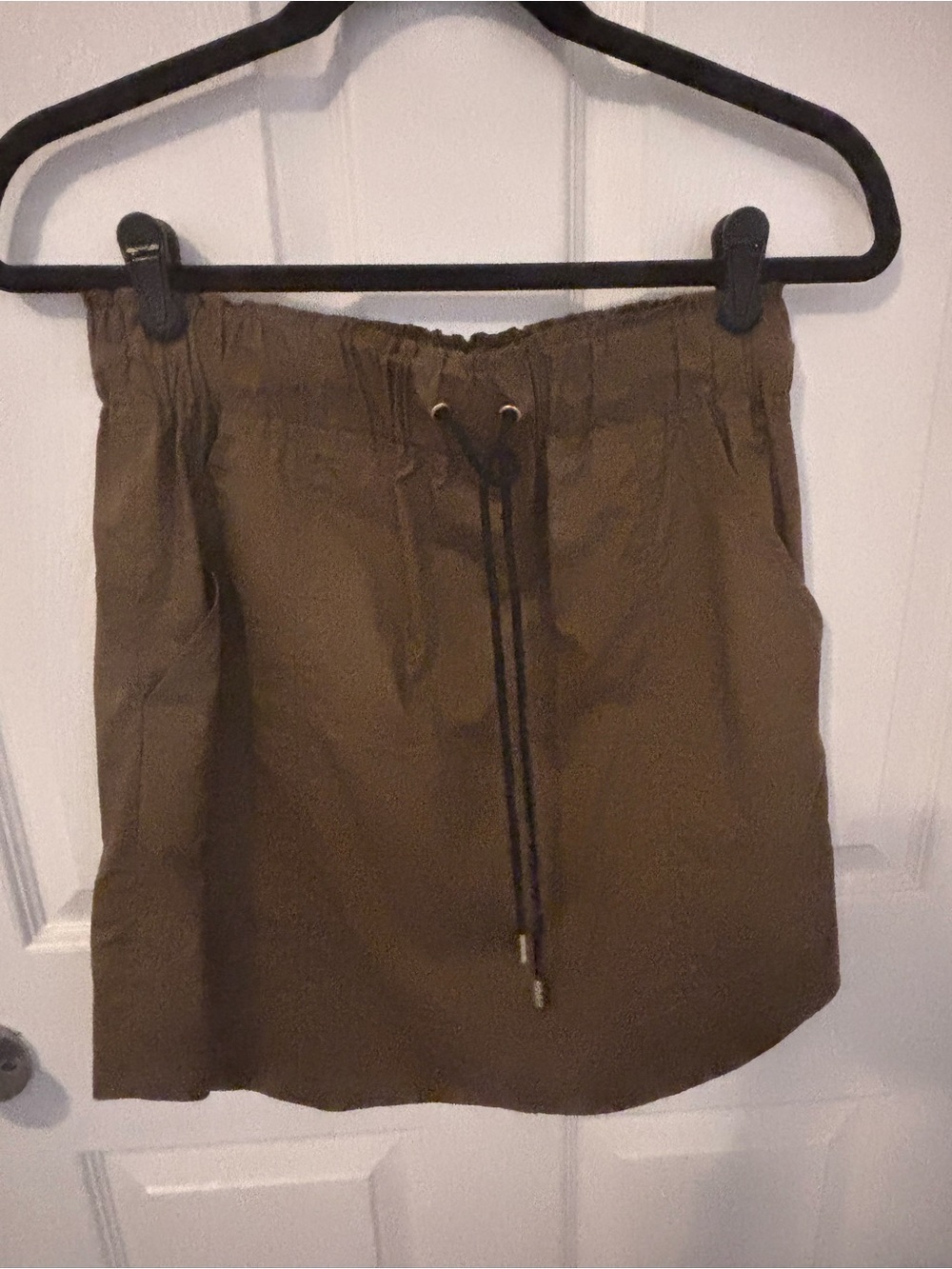 Khaki Green Drawstring Skirt